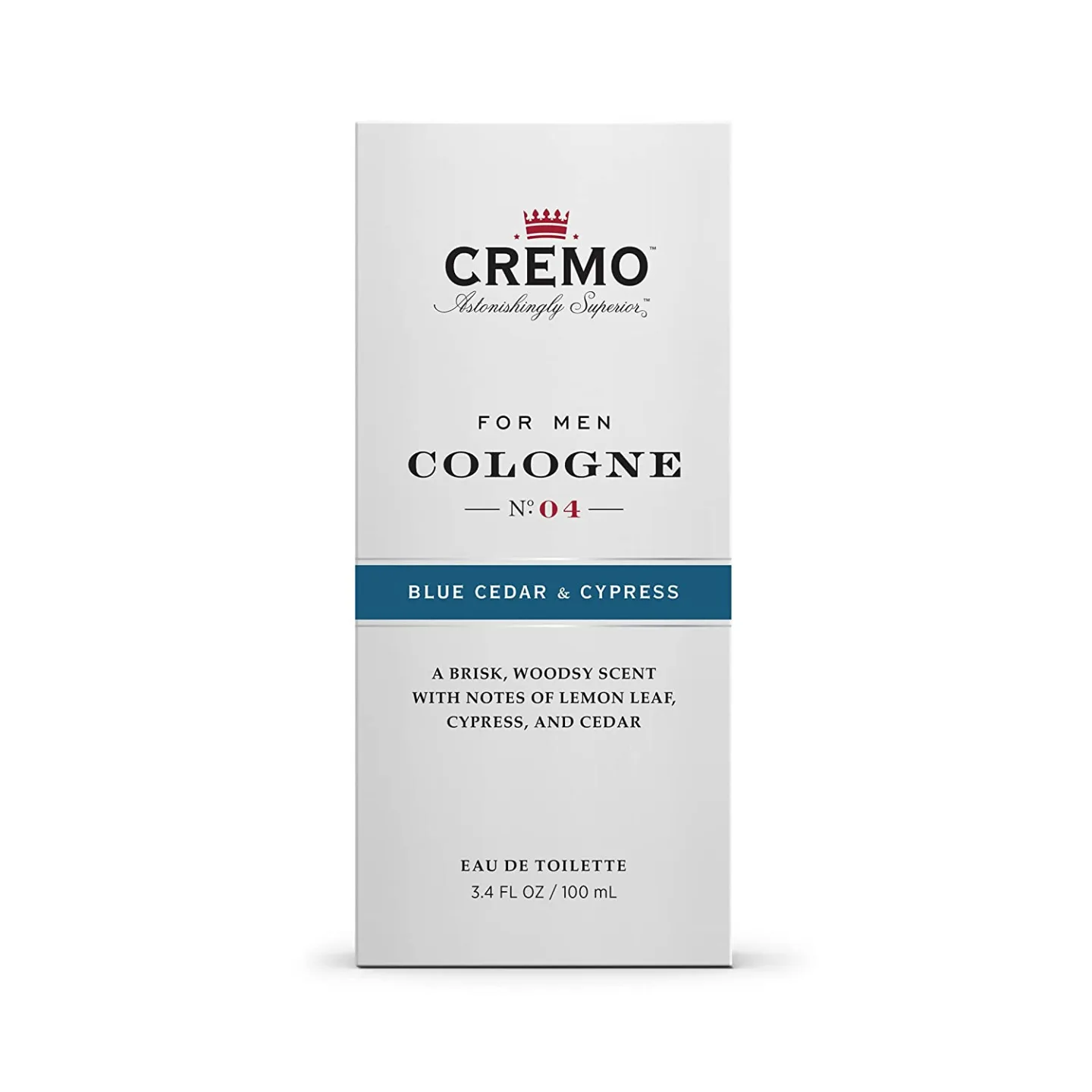 Cremo Blue Cedar & Cypress Cologne Spray 3.4 Fl Oz
