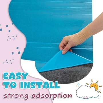 Zonon Magnet Wall Decal 39.3" x 21.6" Cloud Magnetic Whiteboard Contact Paper Adhesive Magnetic Dry Erase White Board Sticker Peel and Stick Whiteboard Wallpaper Roll for Playroom Home Decor(White)