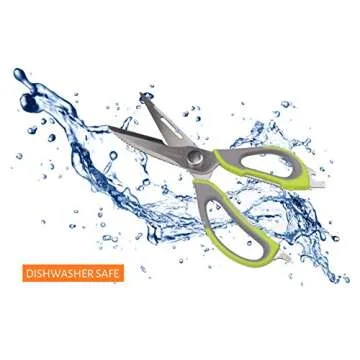 Multifunctional Kitchen Scissors Heavy Duty - Stainless Steel Comes Apart Easily, Dishwasher Safe. Sharp Food & Utility Shears For Herbs, Poultry, Meat, Fish, Pizza & Vegetables