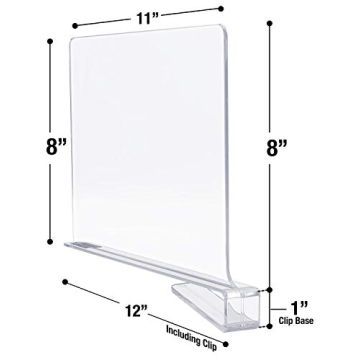 Sorbus Acrylic Shelf Dividers for Easy Closet Organization