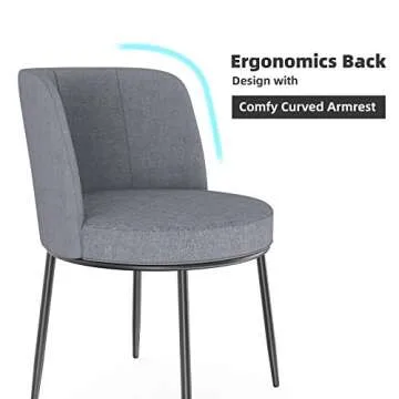 mecor Modern Fabric Dining Chairs Set of 2 for Elegant Spaces