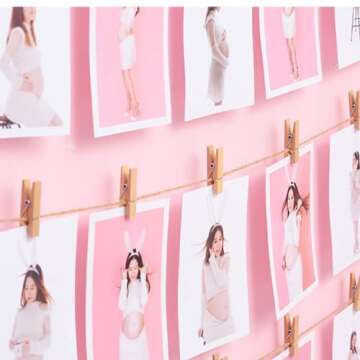 100 Mini Clothes Pins – Premium Wooden Clothespins with Storage