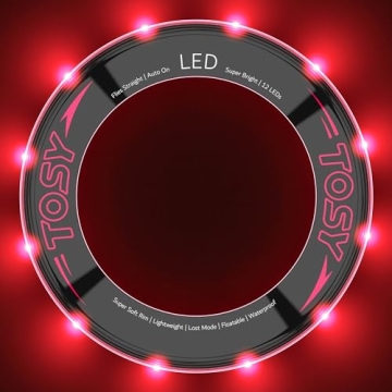 TOSY Flying Ring - Bright LED Safe Lightweight Frisbee