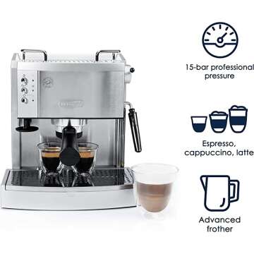 DeLonghi EC702 Espresso Machine for Coffee Lovers