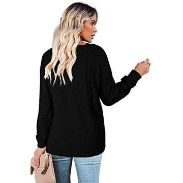 Stylish Long Sleeve Sweaters for Women | Fall Tops in Black