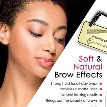 Marie-José & Co - Eyebrow Soap - Eco Styling Gel Soap - Includes A Handy Eyebrow Brush - Waterproof, and Clear Eyebrow Gel - Gives Eyebrows Shape and Volume all day long!