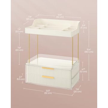SONGMICS 4-Layer Makeup Organizer for All Spaces