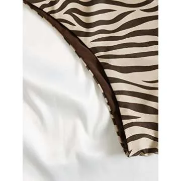 WDIRARA Zebra Stripe Underwire Bikini for Women