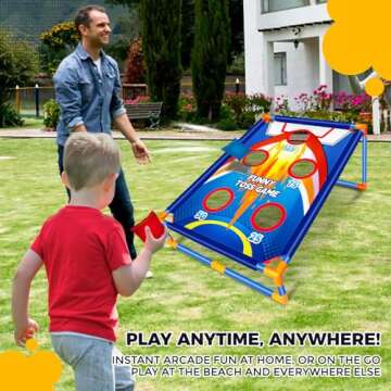 Bean Bag Toss Game for Kids Outdoor Activities, Cornhole Games for 3 4 5 6 7 8 Years Old Boys Girls,...