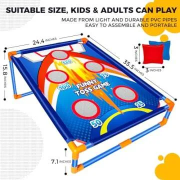 Bean Bag Toss Game for Kids Outdoor Activities, Cornhole Games for 3 4 5 6 7 8 Years Old Boys Girls, Fun Outside Toys for Family Party Games, Ideal Birthday for Ages 4-8 Toddlers