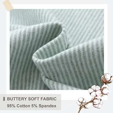 Enfants Chéris Gender Neutral Pajamas for Kid Thermal Underwear Set 5T Matcha Stripes