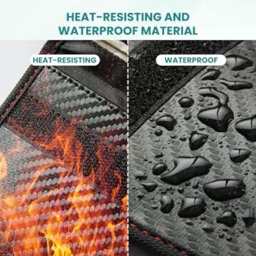 HelloAuto Faraday Bags for Key Fob Protector Car RFID Signal Blocking Carbon Fiber Security Anti-theft Car Key Pouch Black Anti-Hacking Case Blocker (2 Pack)