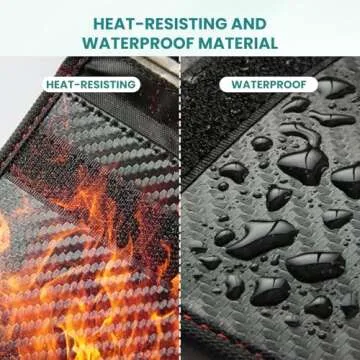 HelloAuto Faraday Bags for Key Fob Protector Car RFID Signal Blocking Carbon Fiber Security Anti-theft Car Key Pouch Black Anti-Hacking Case Blocker (2 Pack)