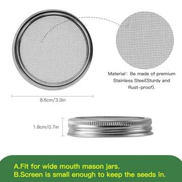 VOLCANOES CLUB Sprouting Lids Growing Kit - Fresh Sprouts Made Easy