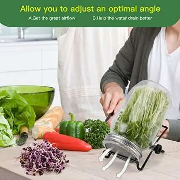 VOLCANOES CLUB Sprouting Lids Growing Kit - Fresh Sprouts Made Easy