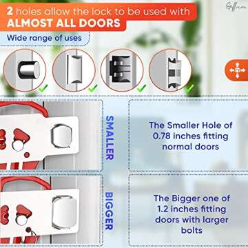 Portable Door Lock for Travel Gadgets - Travel Essentials for Women Hotel Door Locks for Travelers Door Jammer Security Bar - for All Apartment Door Security Travel Lock College Dorm Room Essentials