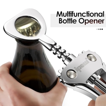 IPOW Wine Opener, Durable Rose Gold Corkscrew for Wine Lovers