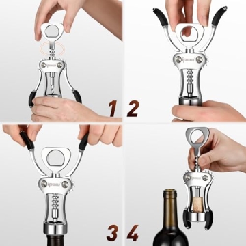 IPOW Wine Opener, Durable Rose Gold Corkscrew for Wine Lovers
