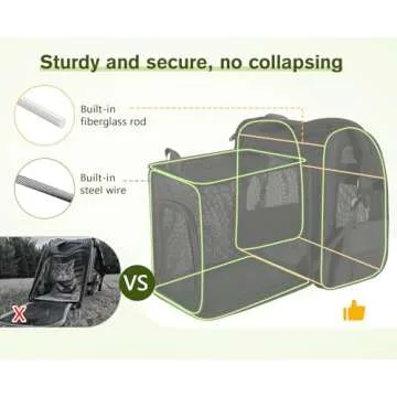 Pecute Expandable Pet Carrier Backpack for Travel & Hiking