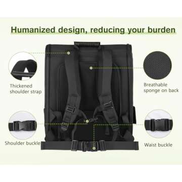 Pecute Expandable Pet Carrier Backpack for Travel & Hiking