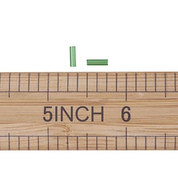 Vibrant Lime Green Glass Bugle Beads for Jewelry