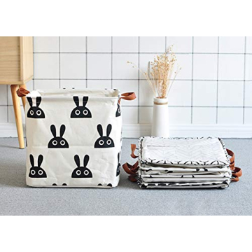 Square Canvas Storage Bins for Kids & Home Organization
