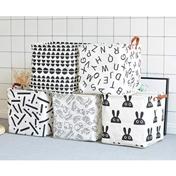 Square Canvas Storage Bins for Kids & Home Organization