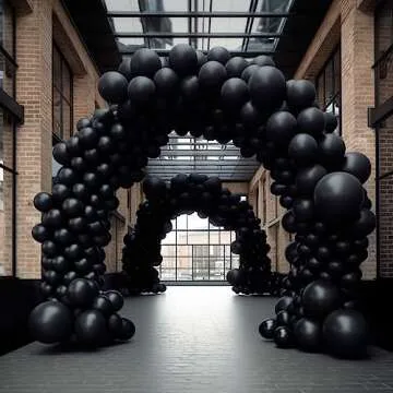 130PCS Black Balloons Different Sizes 18" 12" 10" 5" Balloon Garland Arch Kit perfect for Birthday Party, Graduation, Baby Shower, Wedding, Holiday Decoration and Anniversary (Black balloons)