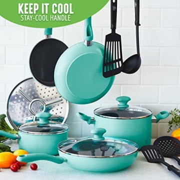 GreenLife Soft Grip Nonstick Cookware Set - 13 Pieces
