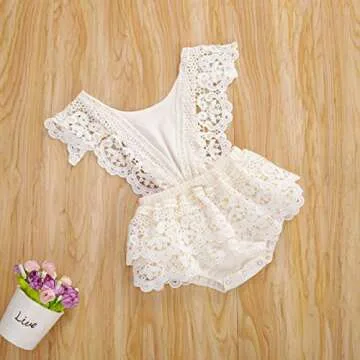 Charming Baby Girls Butterfly Sleeve Romper Outfit