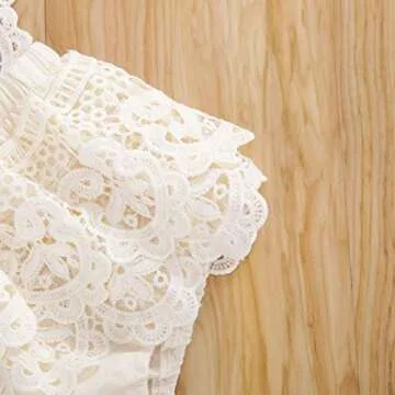 Charming Baby Girls Butterfly Sleeve Romper Outfit