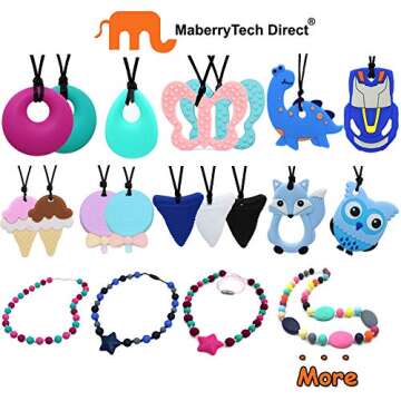 Maberry Sensory Chew Necklace - Stylish & Safe Relief for Kids