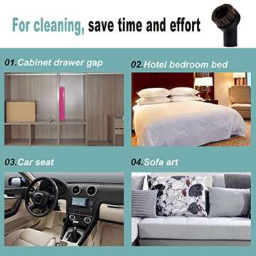 RDEXP Round Dust Brush 1.25" for Sofas and Baseboards