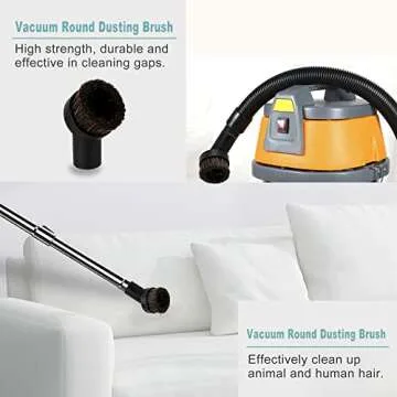 RDEXP Round Dust Brush 1.25" for Sofas and Baseboards