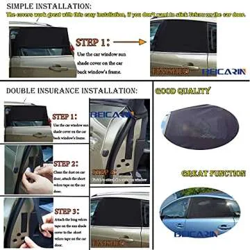 Breathable Car Window Shades - UV Protection for Kids and Pets