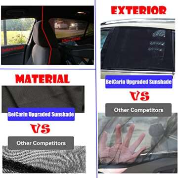 Breathable Car Window Shades - UV Protection for Kids and Pets