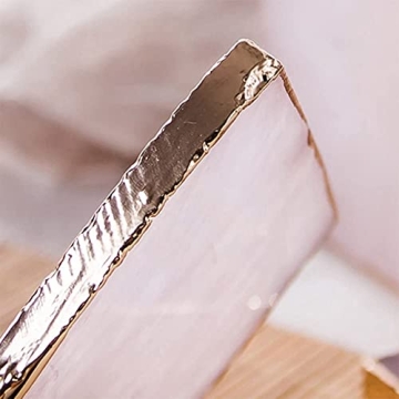 Rose Quartz Coaster Set - Natural Crystal Elegance