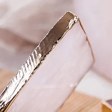 Rose Quartz Coaster Set - Natural Crystal Elegance