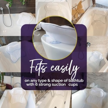 Luxury Bath Pillow for Neck & Back Support in Tub