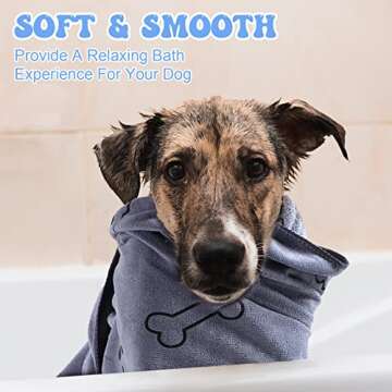 8 Pcs Dog Towels Pet Bath Drying Towels 55 x 28 Inches Large Absorbent Microfiber Quick Fast Drying Soft Beach Towels for Lightweight Cat and Puppy Shower Essentials Cleaning Accessories (Multicolor)