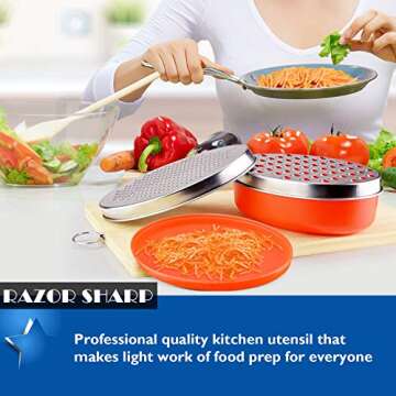 Versatile Cheese Grater & Zester with Storage for All