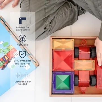 CONNETIX Magnetic Tiles Rainbow Motion Pack 24 Pieces