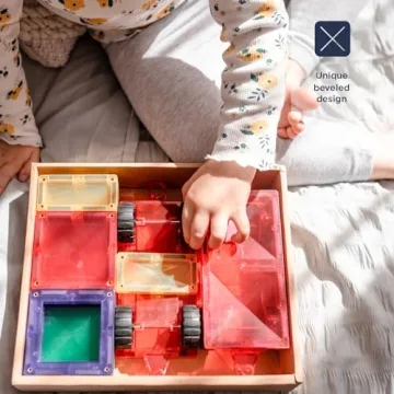 CONNETIX Magnetic Tiles Rainbow Motion Pack 24 Pieces