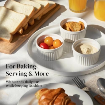 DOWAN 4 oz Ramekins Set of 6 for Baking Desserts