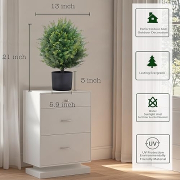 ECOLVANT 21'' Artificial Topiary Tree for Home and Garden