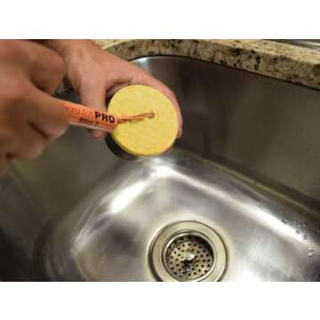 Scratch Pro Kit for Polishing and Repairing Stainless Steel Sinks, with Diamond Buffing Compounds, Reduce The Appearance of Ugly Scratches and Polish Sink for Factory Fresh Look in No Time