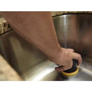 Scratch Pro Kit for Polishing and Repairing Stainless Steel Sinks, with Diamond Buffing Compounds, Reduce The Appearance of Ugly Scratches and Polish Sink for Factory Fresh Look in No Time