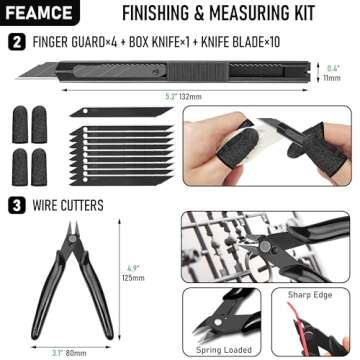FEAMCE 3D Printer Tool Kit Essential 3D Printer Tools for Removing, Smoothing, Finishing, Deburring, Craving, Drilling 3D Printer Accessories for Bambu Lab, Ender3