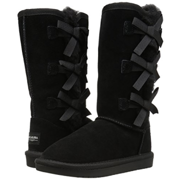 Koolaburra UGG Kid's Victoria Tall Boot Black Cozy Stylish