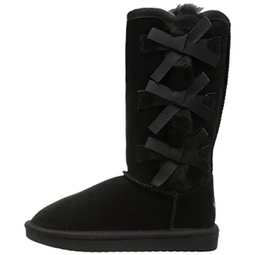 Koolaburra UGG Kid's Victoria Tall Boot Black Cozy Stylish